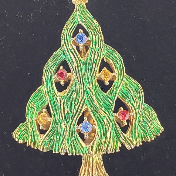 JJ (Jonette Jewelry) Christmas tree pin - Picture 3 of 4